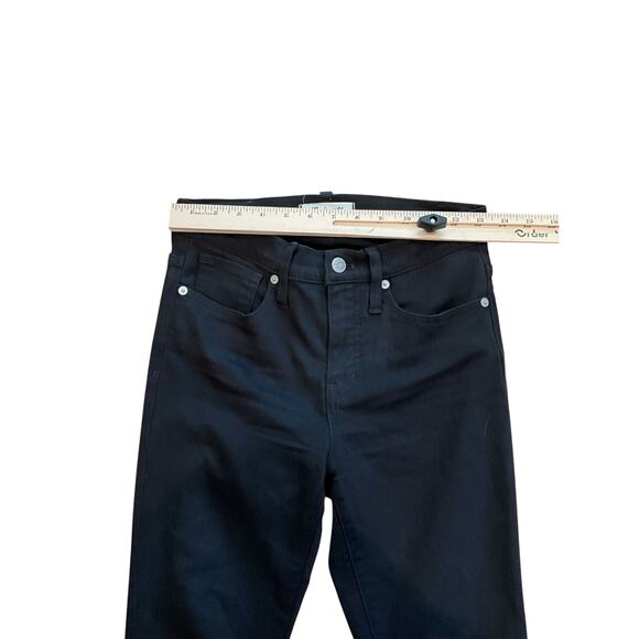 Madewell 9" High Rise Skinny Jeans Denim Stretch Dark Wash Black Womens Size 26 - Picture 4 of 5